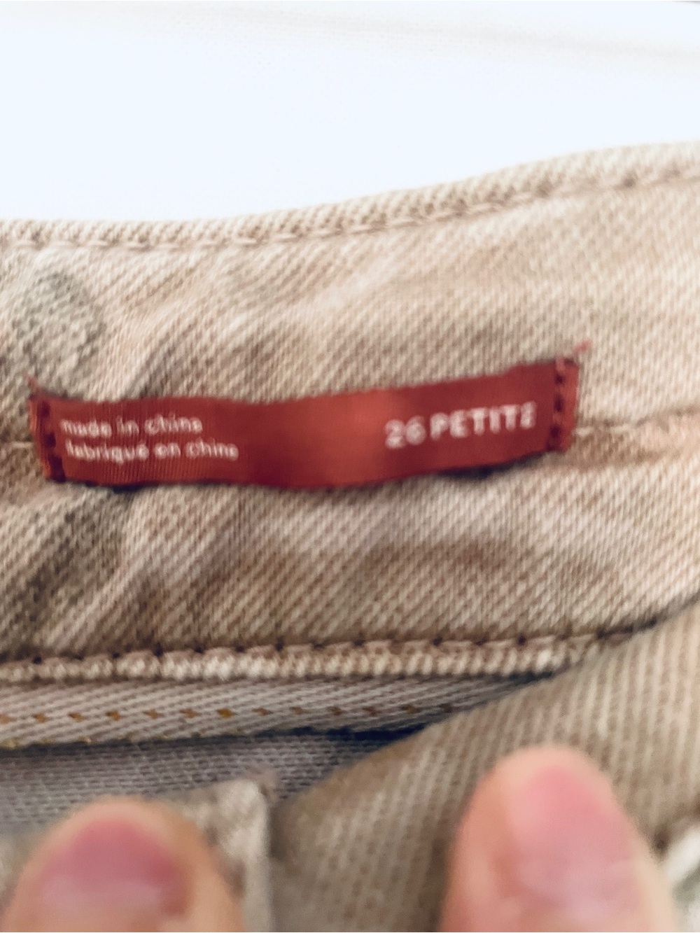 Pilcro Anthropologie Beige Patchwork Utility Pants - Picture 6 of 9